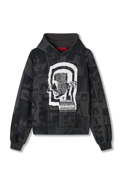 MANIFESTO HOODIE DARK GREY Acupuncture