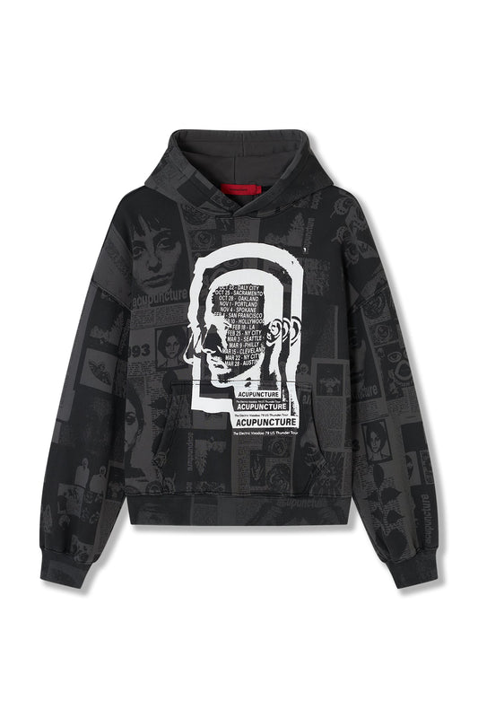 MANIFESTO HOODIE DARK GREY Acupuncture