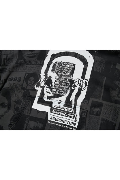 MANIFESTO HOODIE DARK GREY Acupuncture