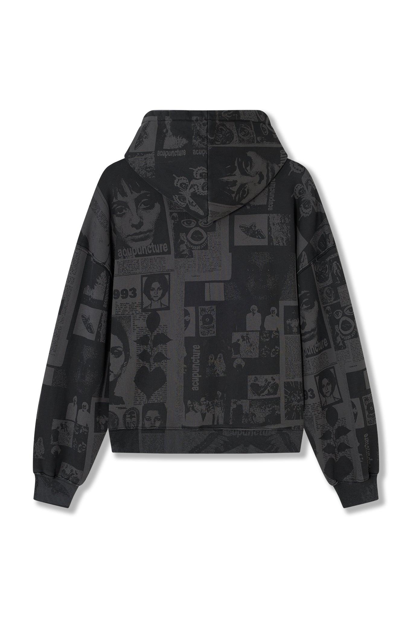 MANIFESTO HOODIE DARK GREY Acupuncture