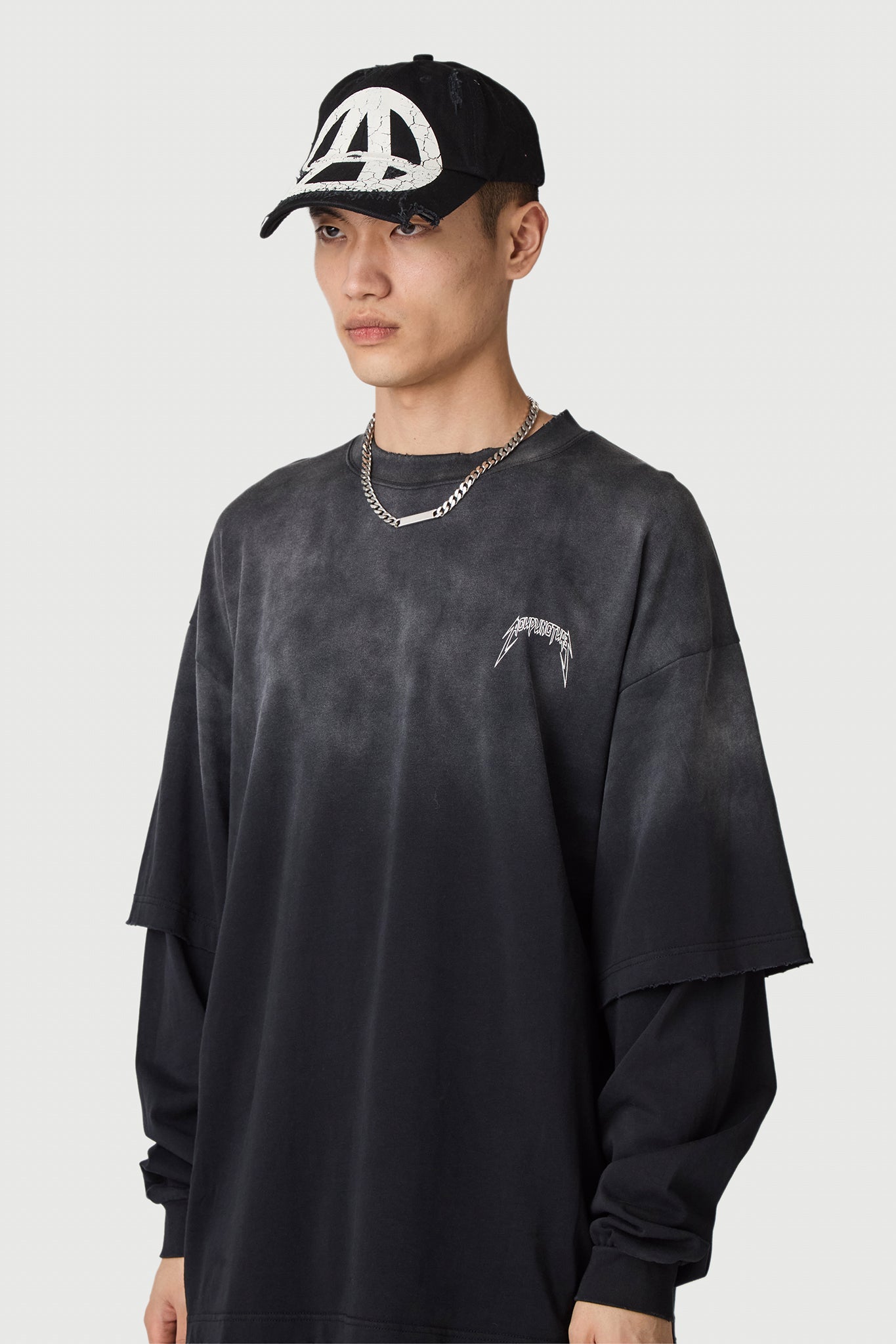 METAL LONGSLEEVE WASHED BLACK Acupuncture