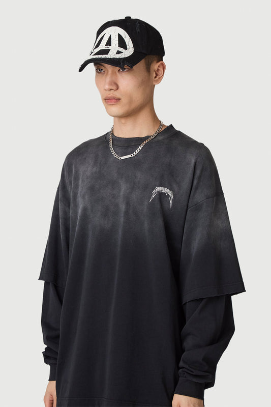 METAL LONGSLEEVE WASHED BLACK Acupuncture