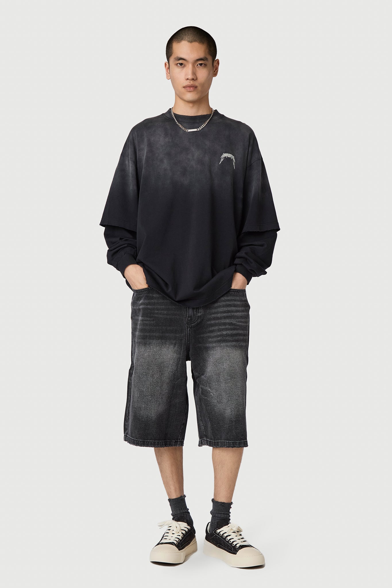 METAL LONGSLEEVE WASHED BLACK Acupuncture