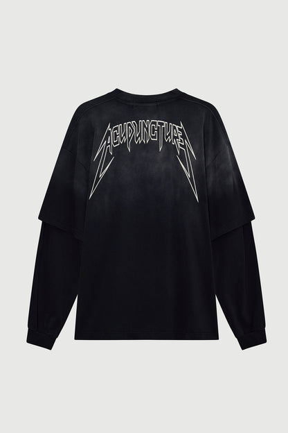 METAL LONGSLEEVE WASHED BLACK Acupuncture