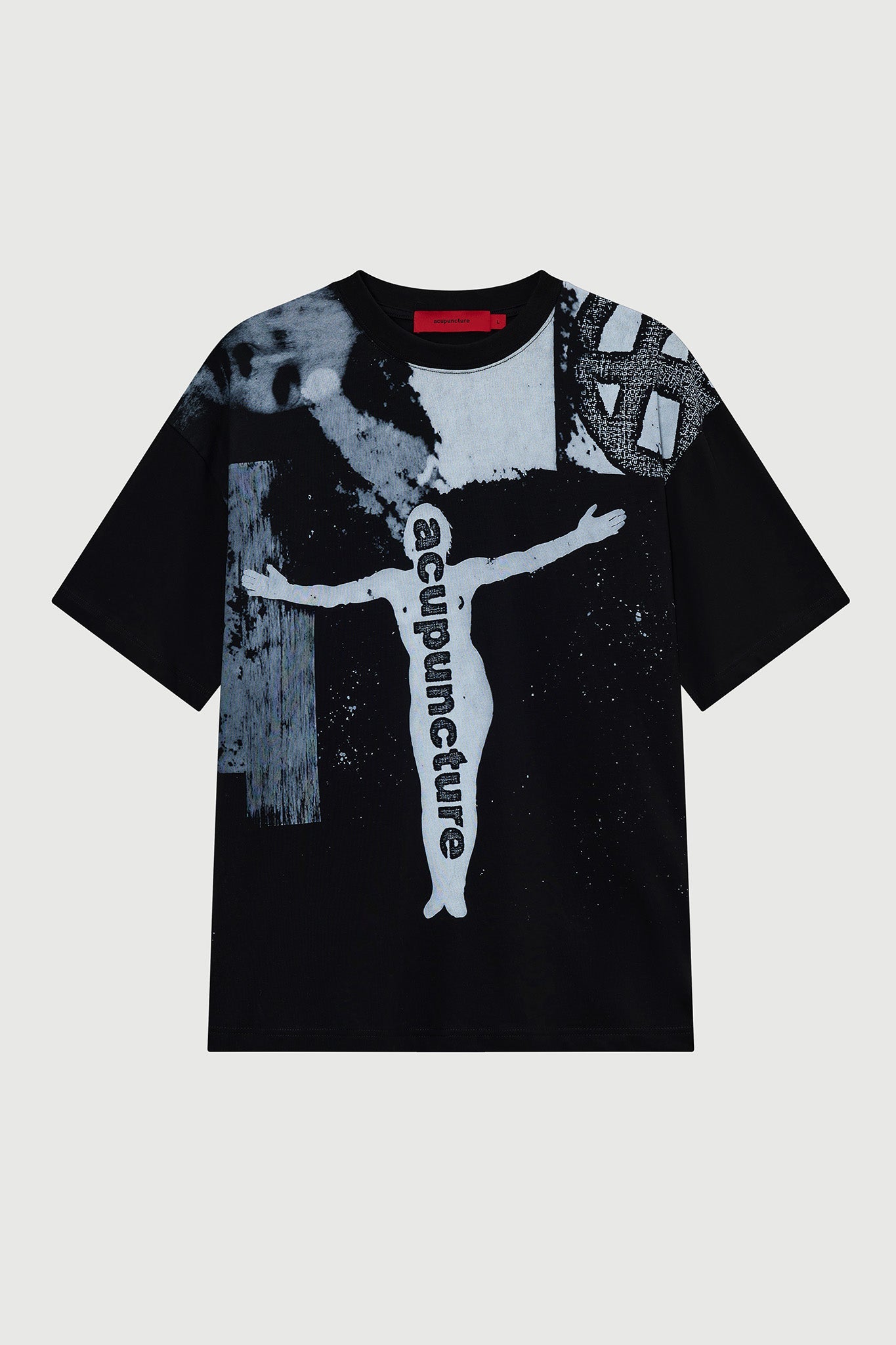 NO WHERE T - SHIRT WASHED BLACK Acupuncture