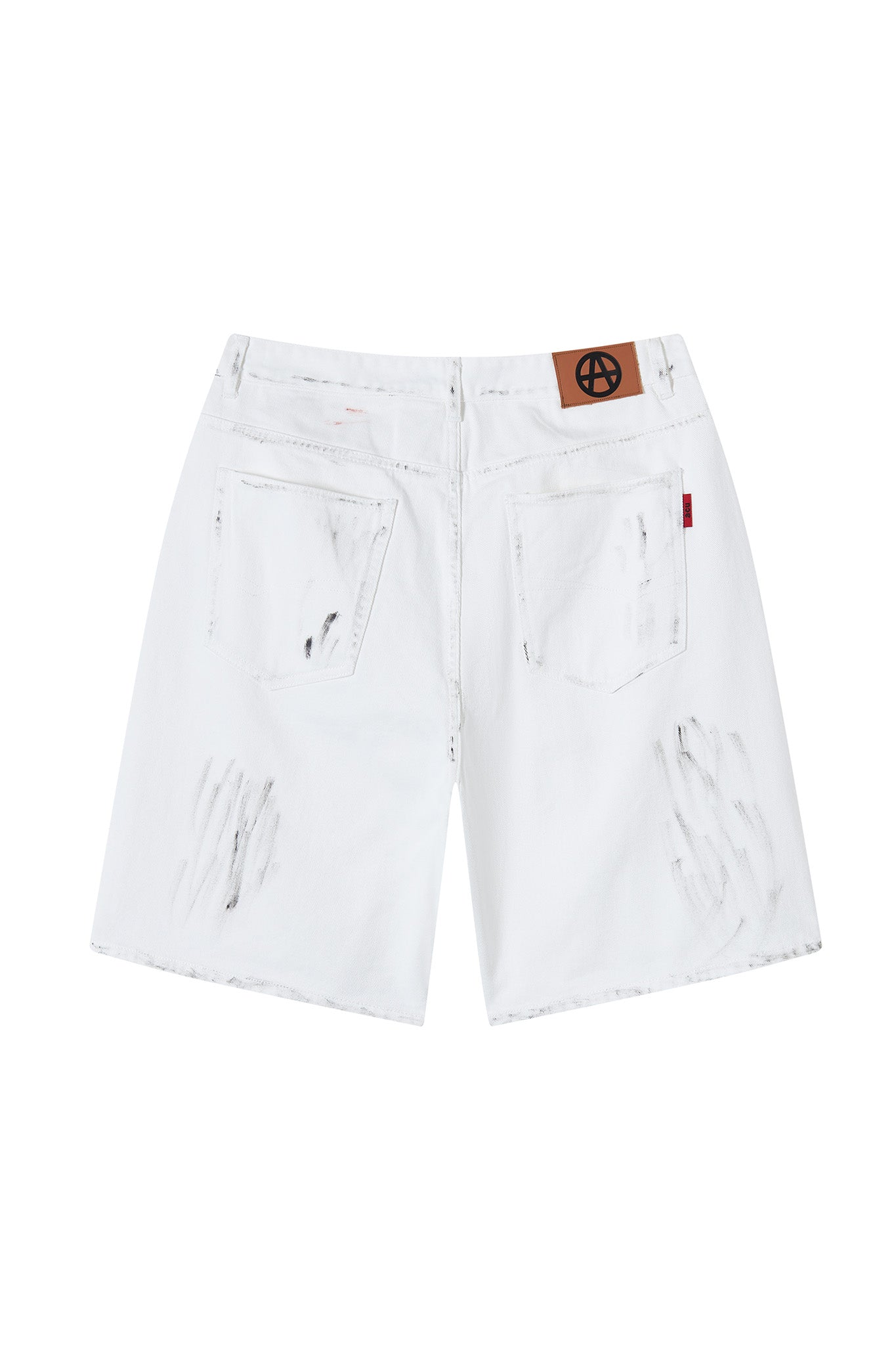PAINTER DENIM SHORTS WHITE Acupuncture