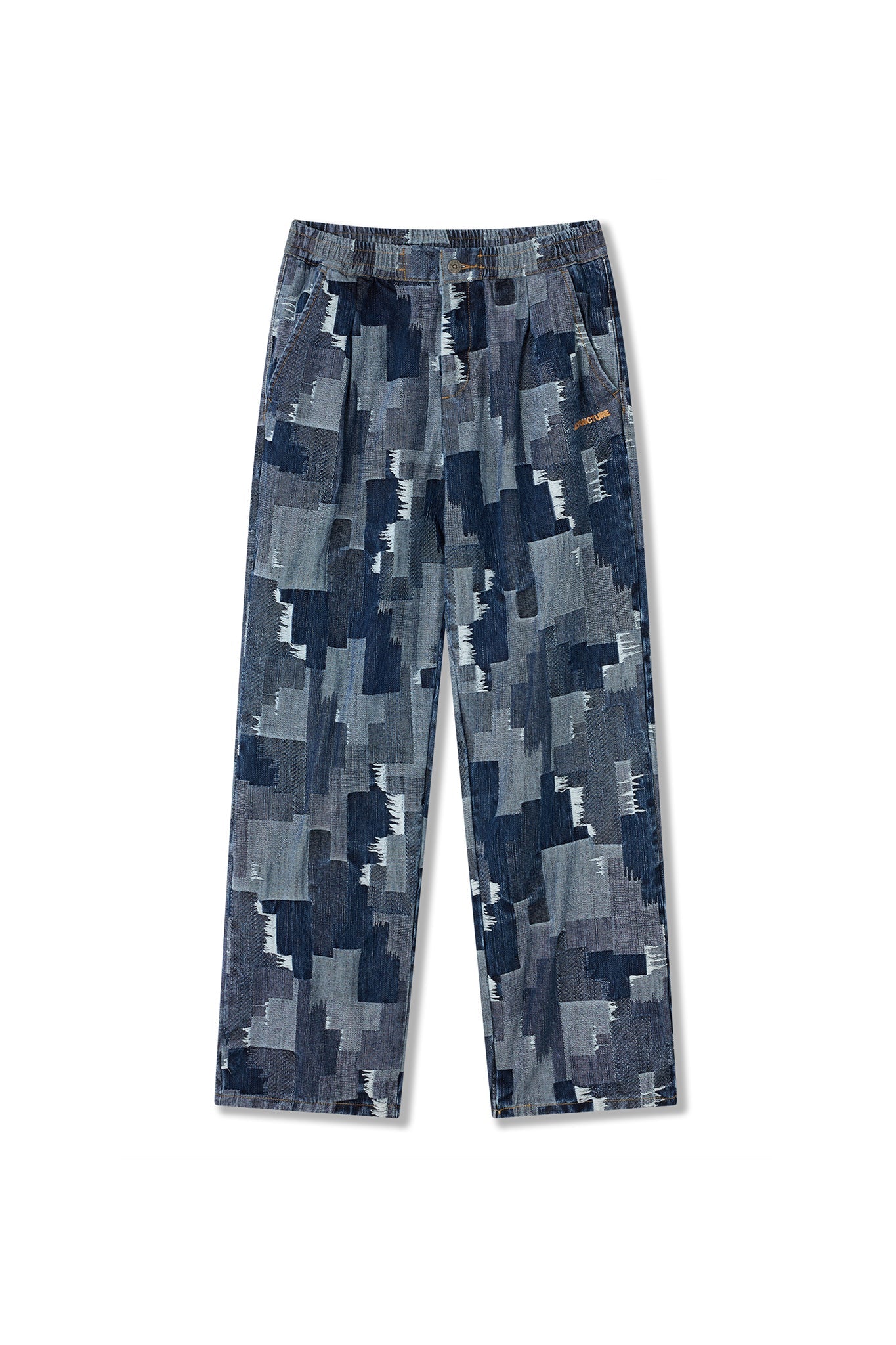 PATCH WORK PANT BLUE Acupuncture