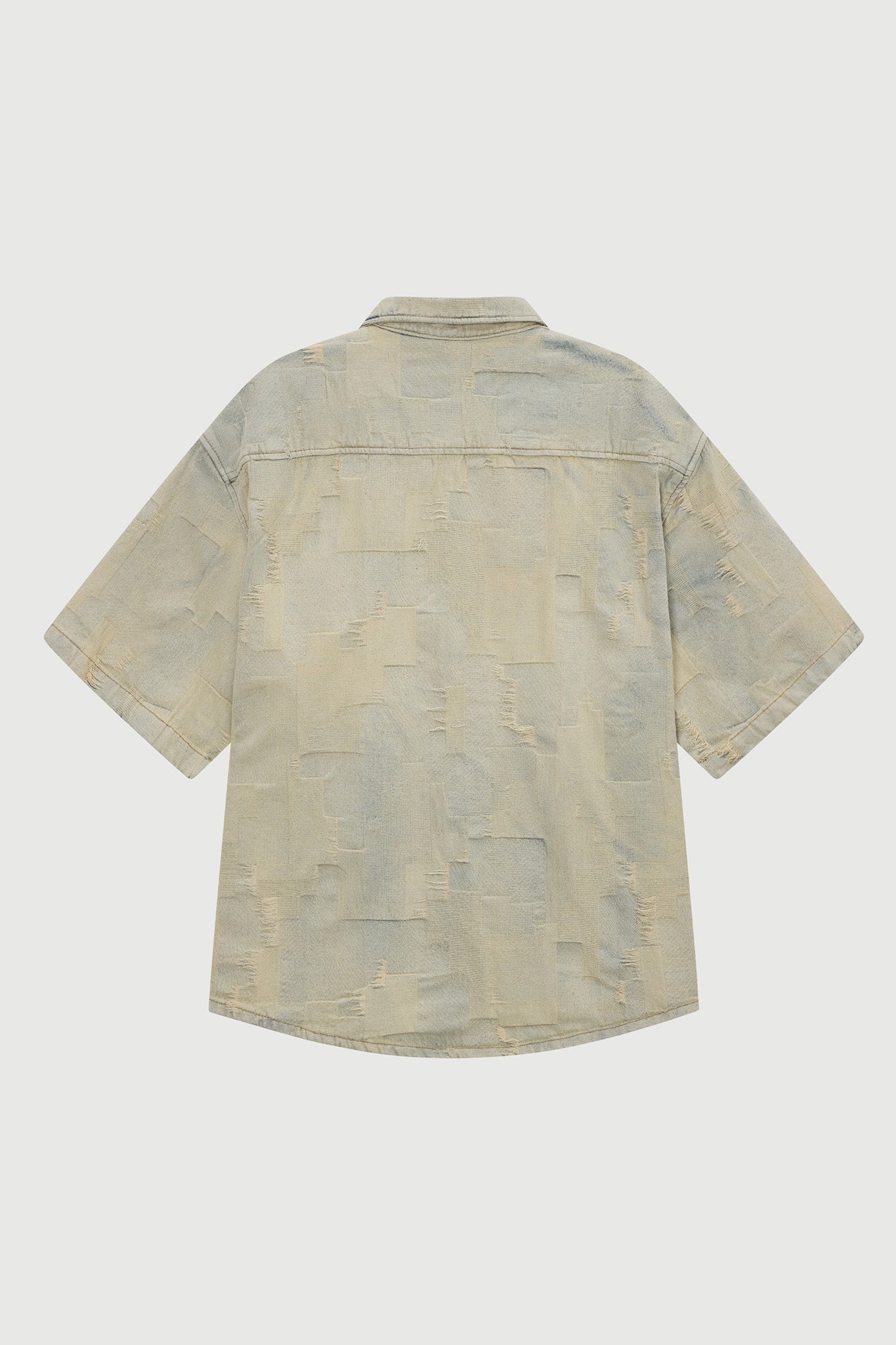 PATCH WORK SHIRT RUSTY BLUE Acupuncture