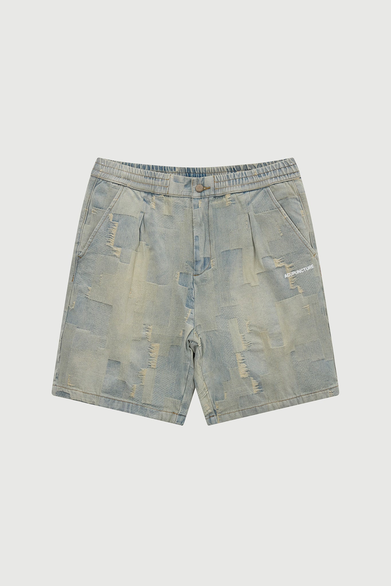 PATCH WORK SHORTS BLUE Acupuncture