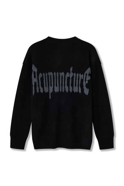 PUNKER SWEATER WASHED BLACK Acupuncture