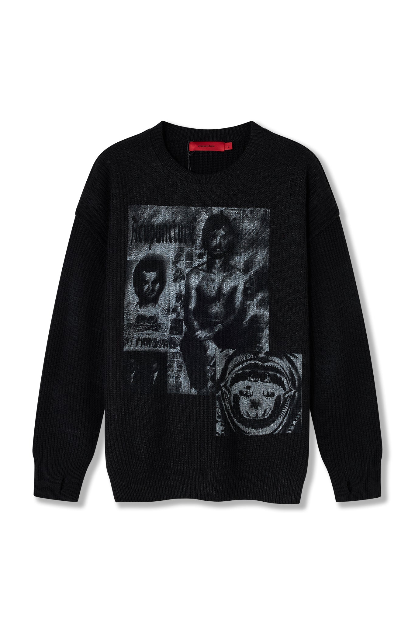 PUNKER SWEATER WASHED BLACK Acupuncture