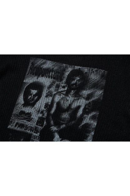 PUNKER SWEATER WASHED BLACK Acupuncture