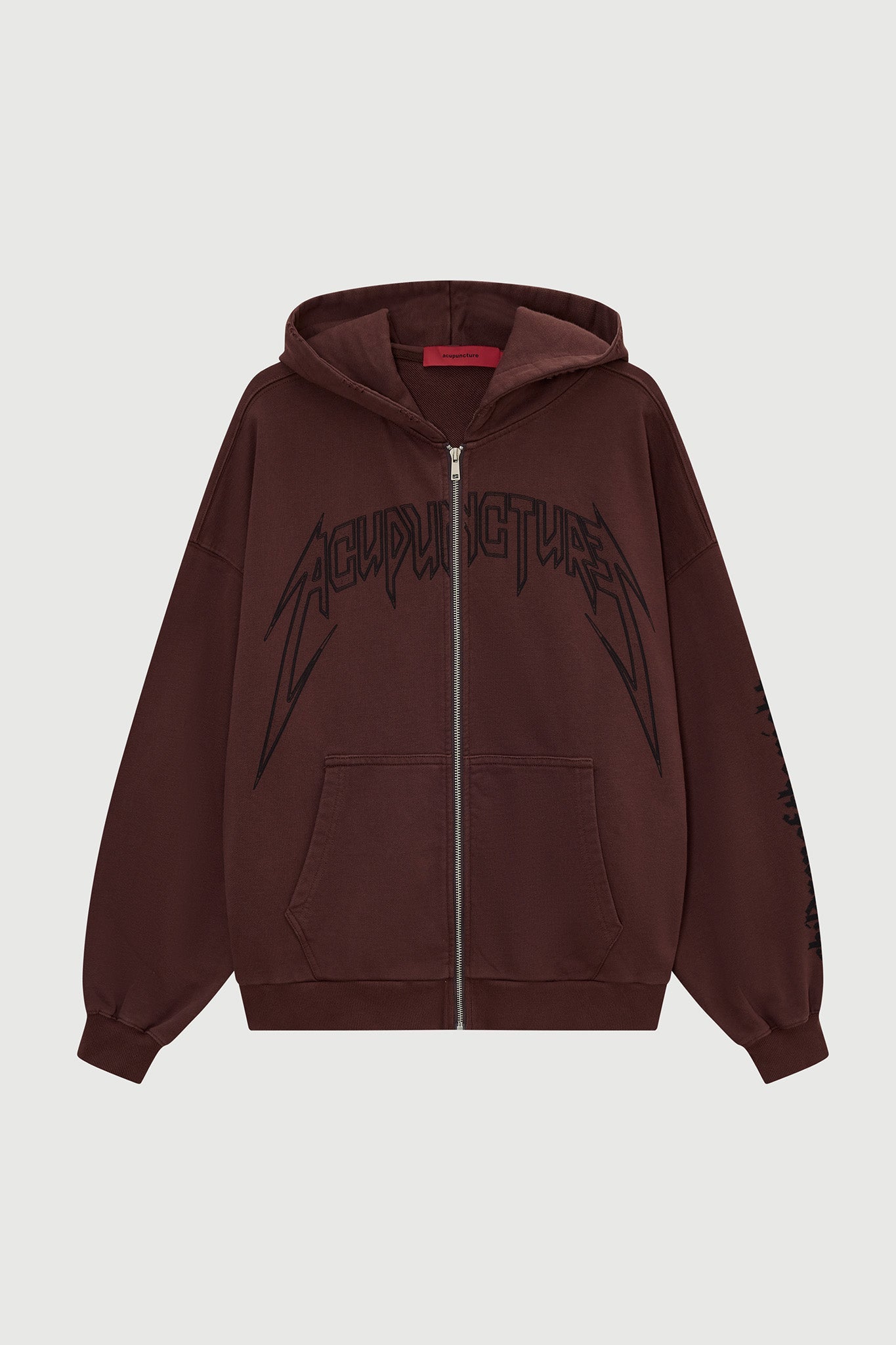 PUNKER ZIP HOODIE 2 RANCH BROWN Acupuncture