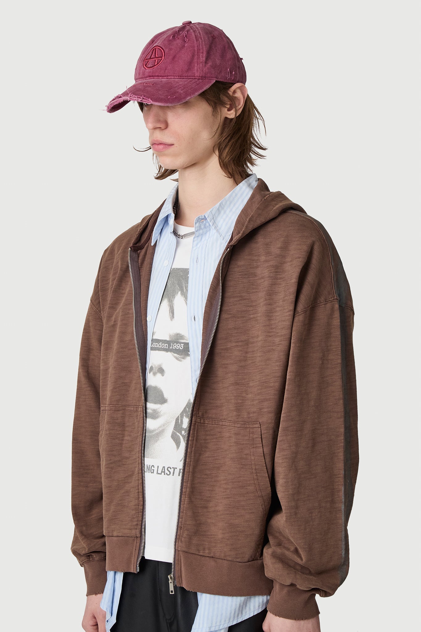 PUNKER ZIP HOODIE 2 RANCH BROWN Acupuncture