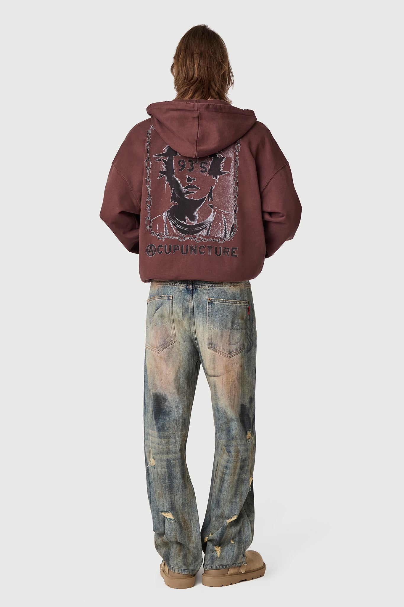 PUNKER ZIP HOODIE 2 RANCH BROWN Acupuncture