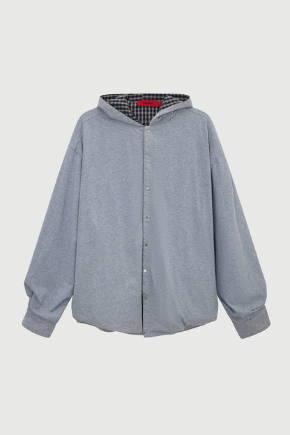 REVERSIBLE FIELD SHIRT CHECK BLUE Acupuncture
