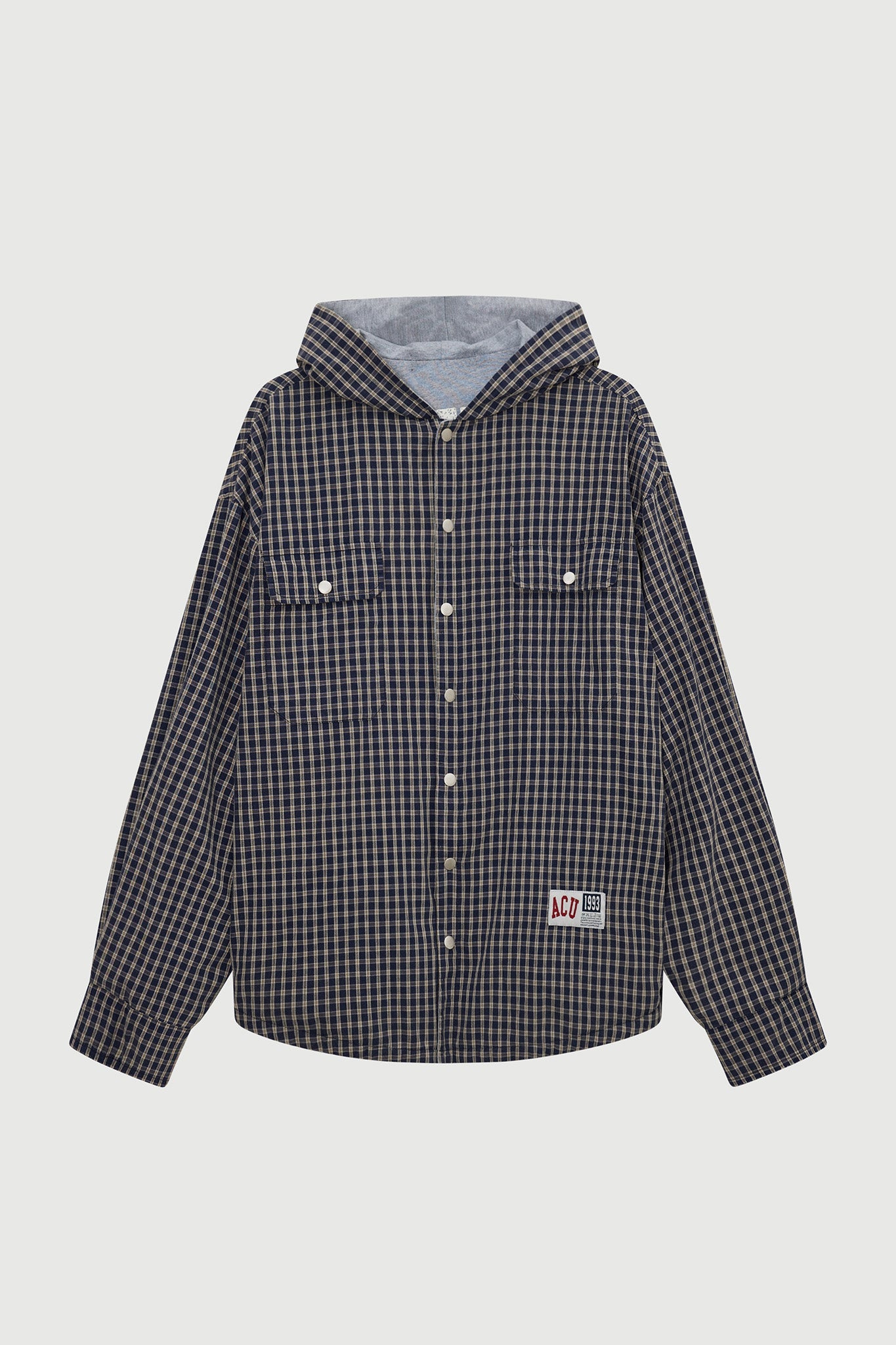 REVERSIBLE FIELD SHIRT CHECK BLUE Acupuncture