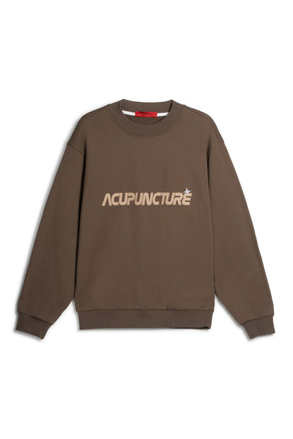 SHADOW BEAR CREWNECK KHAKI Acupuncture