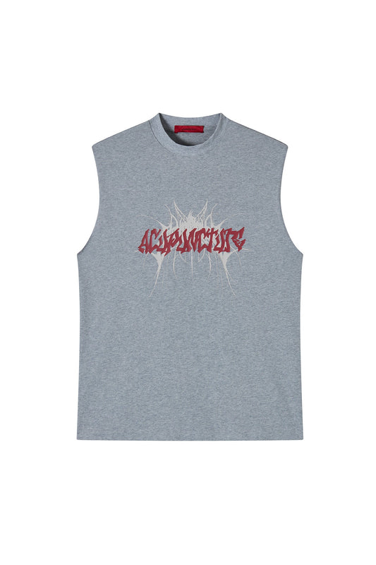 SLEEVELESS SWEATSHIRT LIGHT GREY Acupuncture
