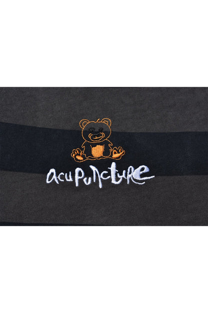 STRIPED POLO BLACK Acupuncture