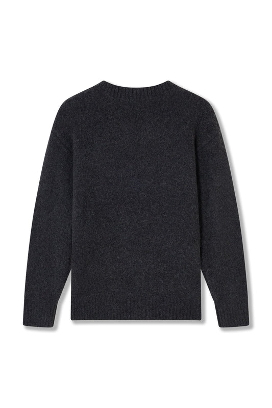 V-CUT SWEATER NAVY BLUE Acupuncture