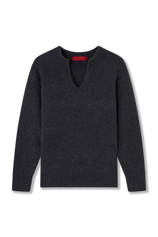V-CUT SWEATER NAVY BLUE Acupuncture