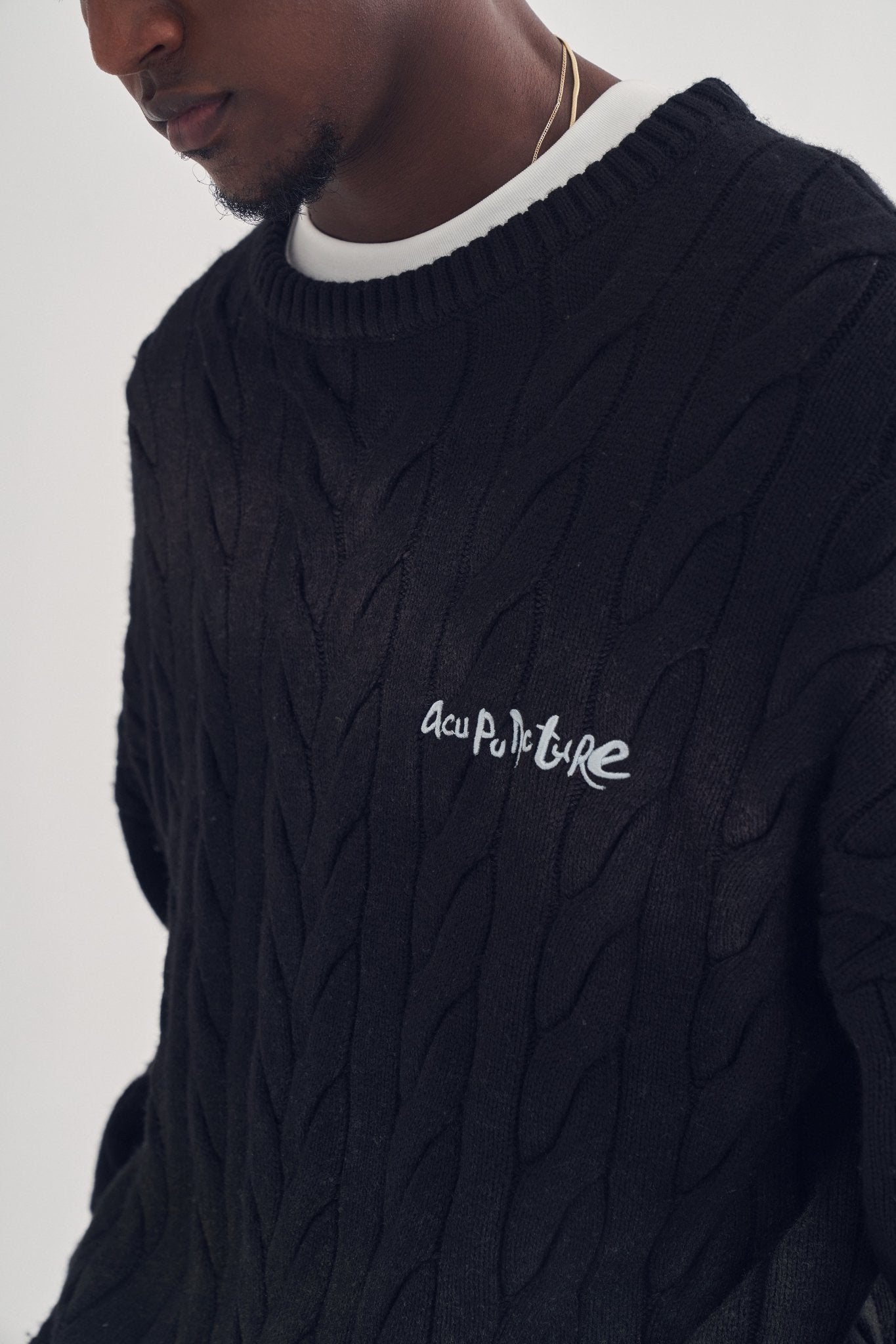 ACU TIE-DYE SWEATER BLACK Acupuncture