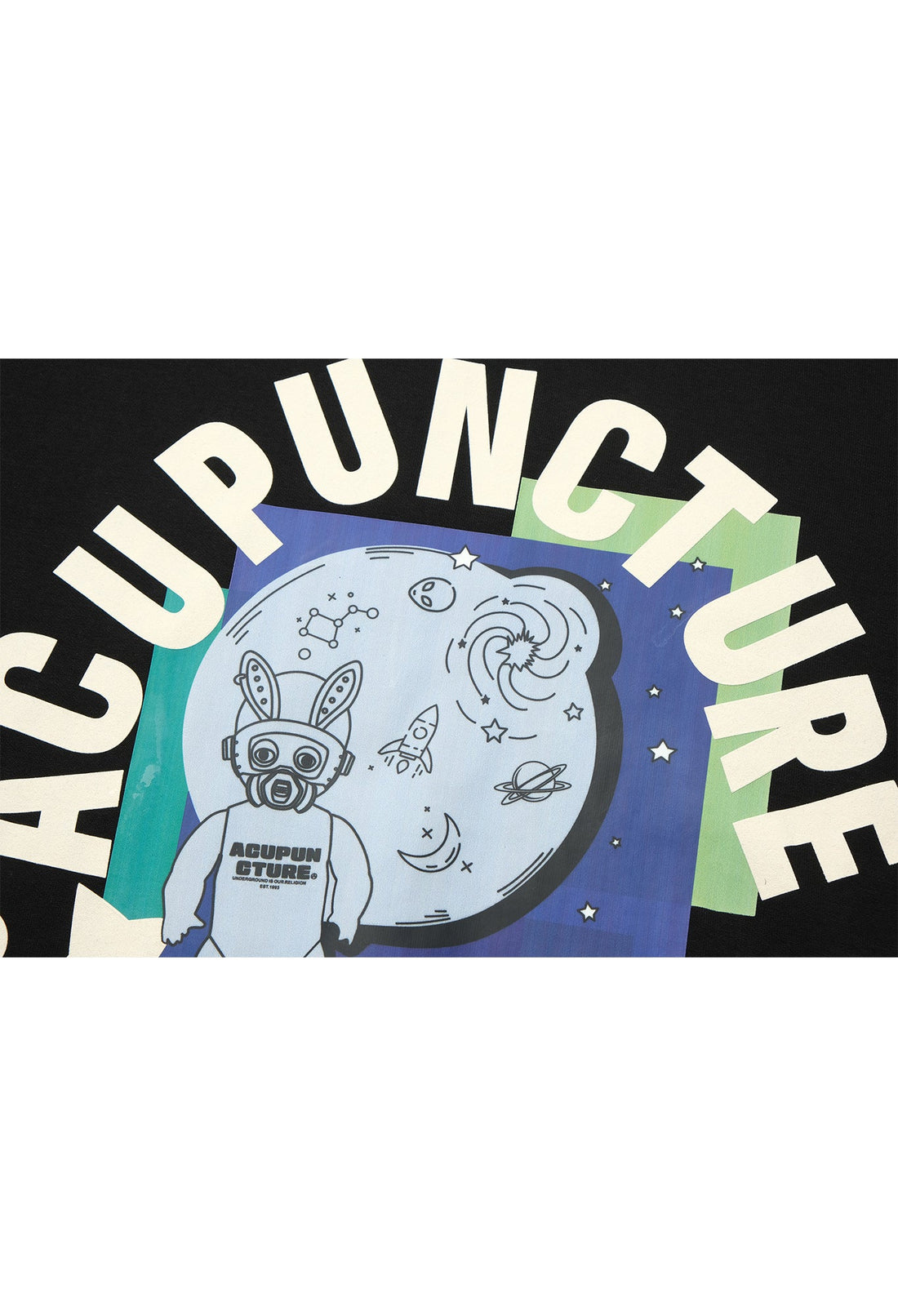 ALIEN BABY CREWNECK BLACK Acupuncture