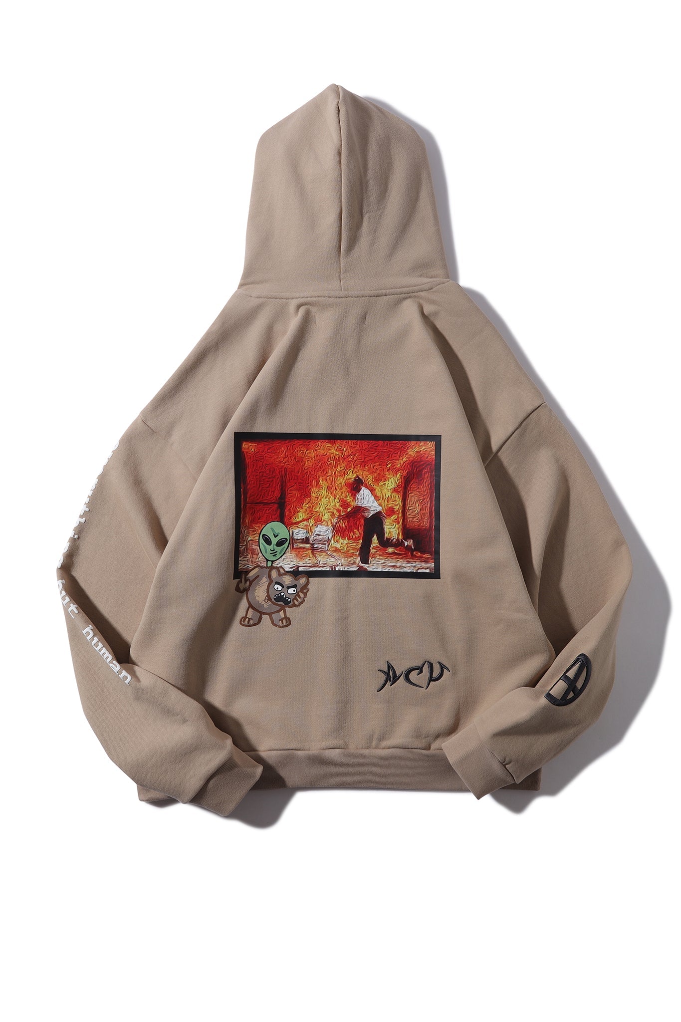 ALIEN HOODIE BEIGE Acupuncture