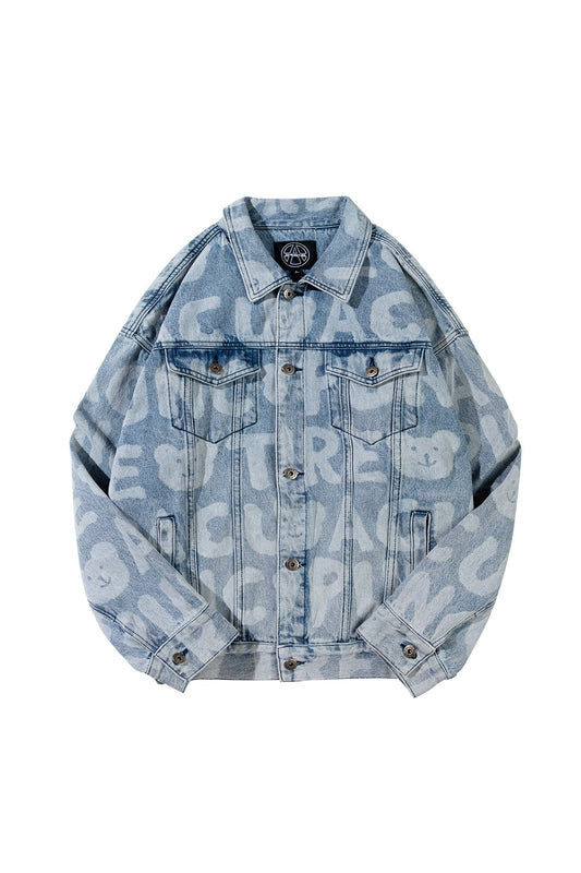 ALL-OVER BLUE DENIM JACKET Acupuncture