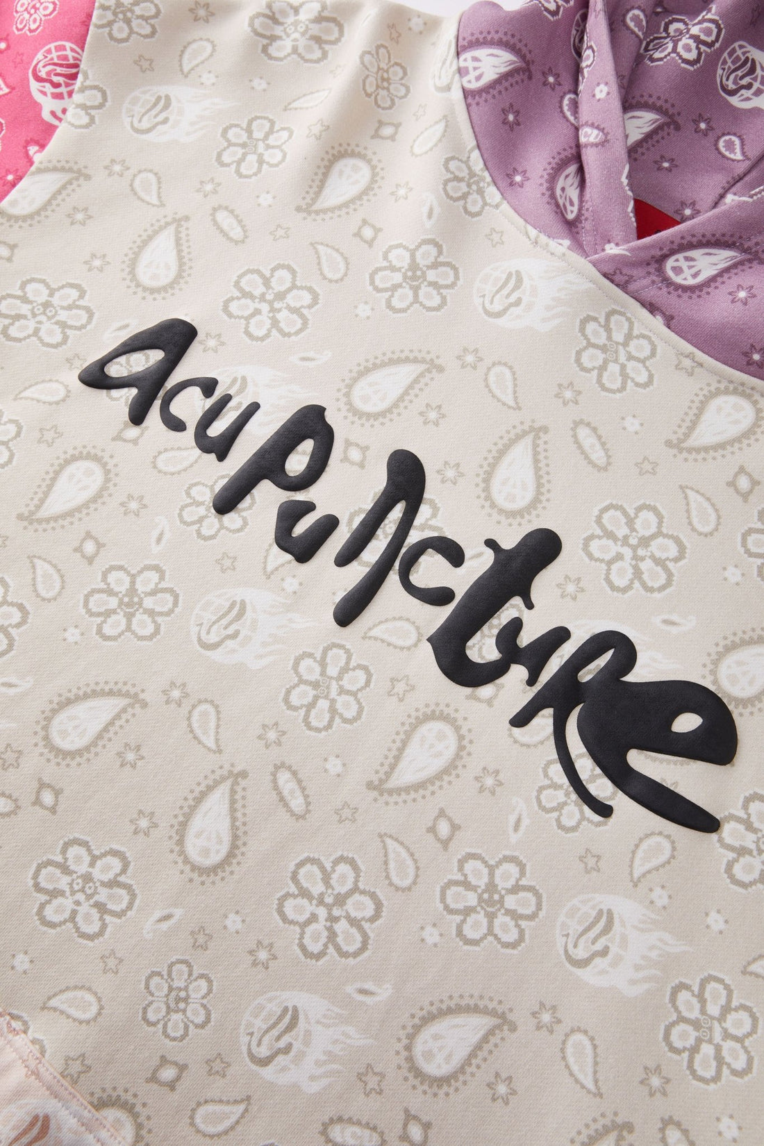 BANDANA HOODIE PINK Acupuncture