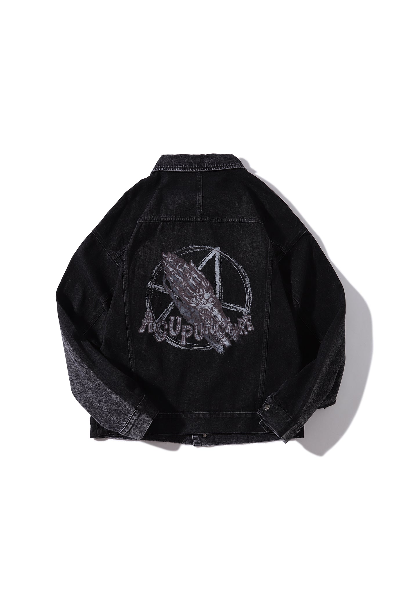 BECOOL DENIM JACKET BLACK Acupuncture