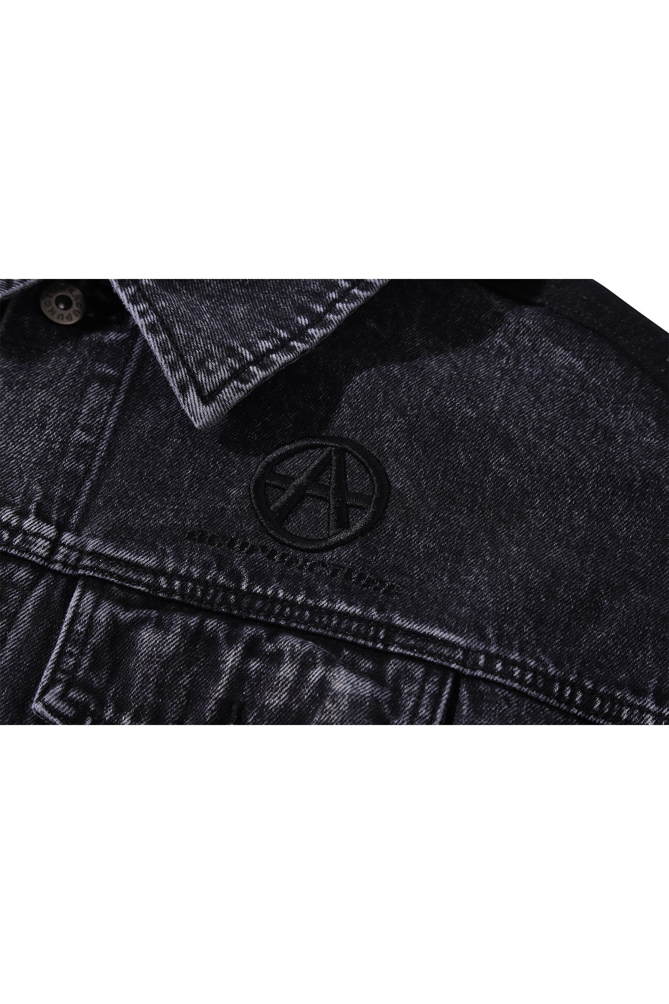BECOOL DENIM JACKET BLACK Acupuncture