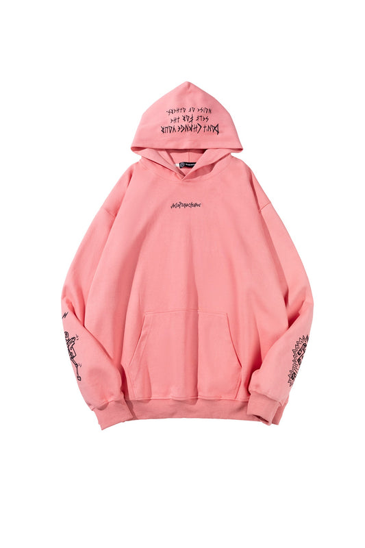 DANCING SKULL HOODIE PINK Acupuncture