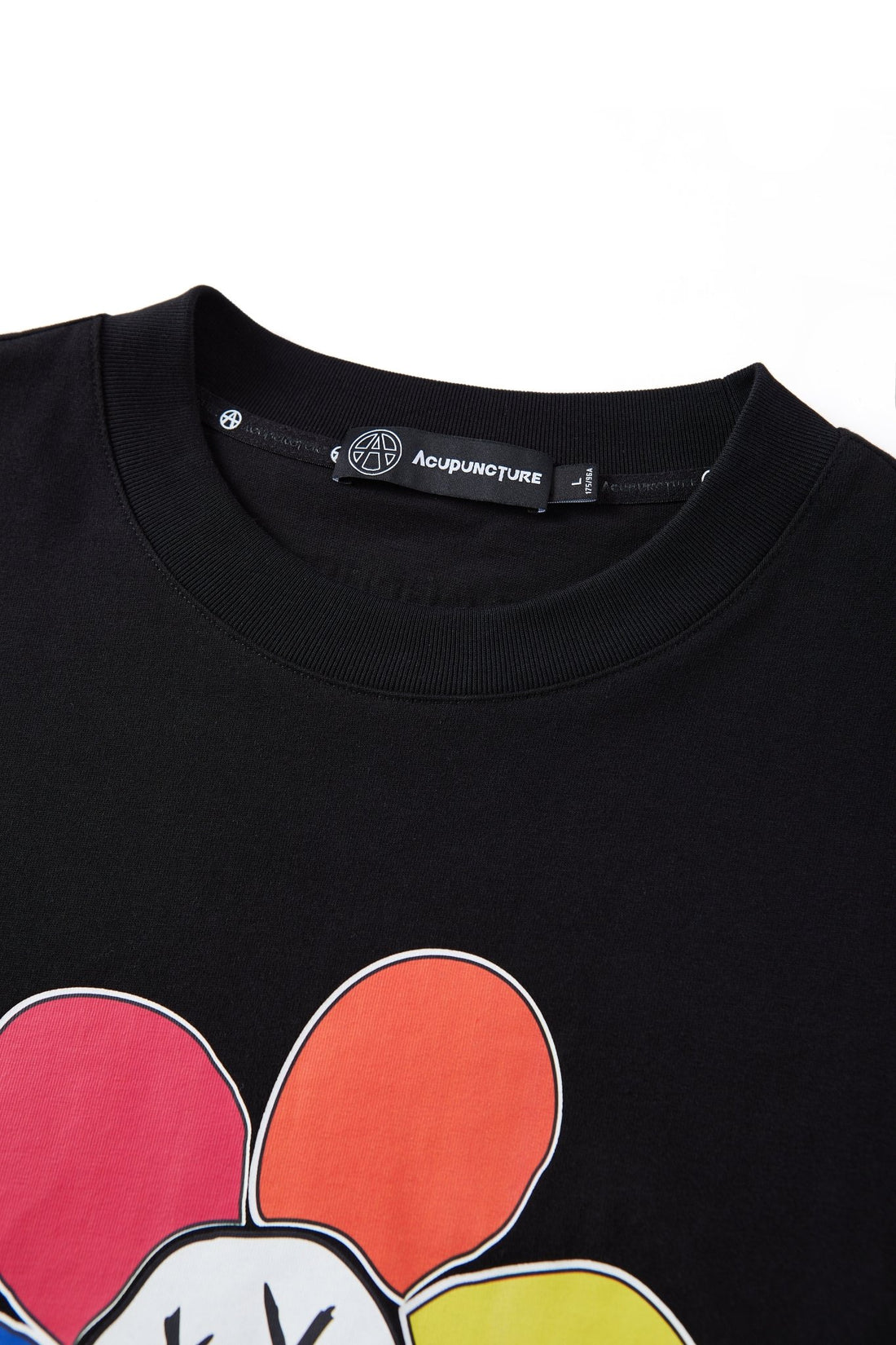 EMOJI FLOWER TSHIRT BLACK Acupuncture