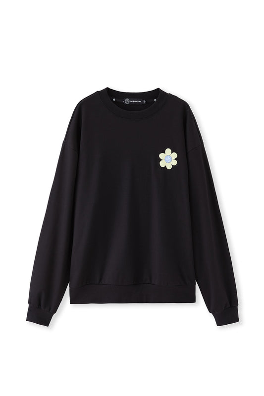 FARLANDED LOGO CREWNECK BLACK Acupuncture
