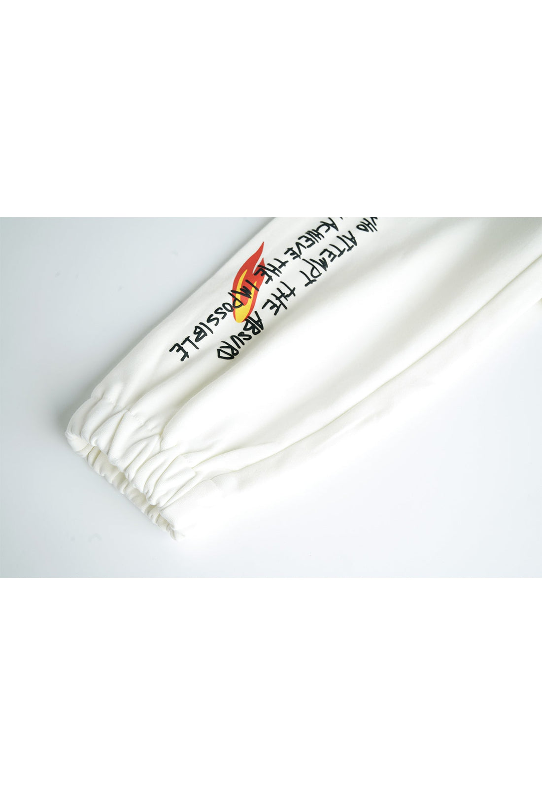 FLAMED LOGO PANTS WHITE Acupuncture