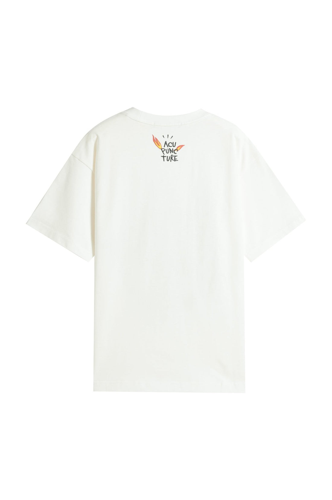FLAMED LOGO TSHIRT WHITE Acupuncture