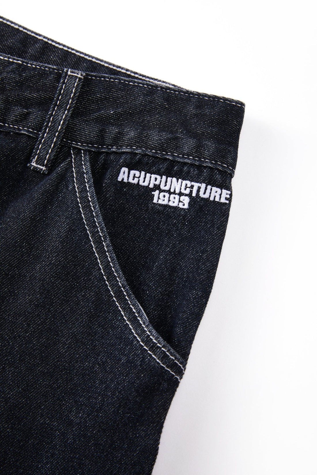 LINED JEANS BLACK Acupuncture