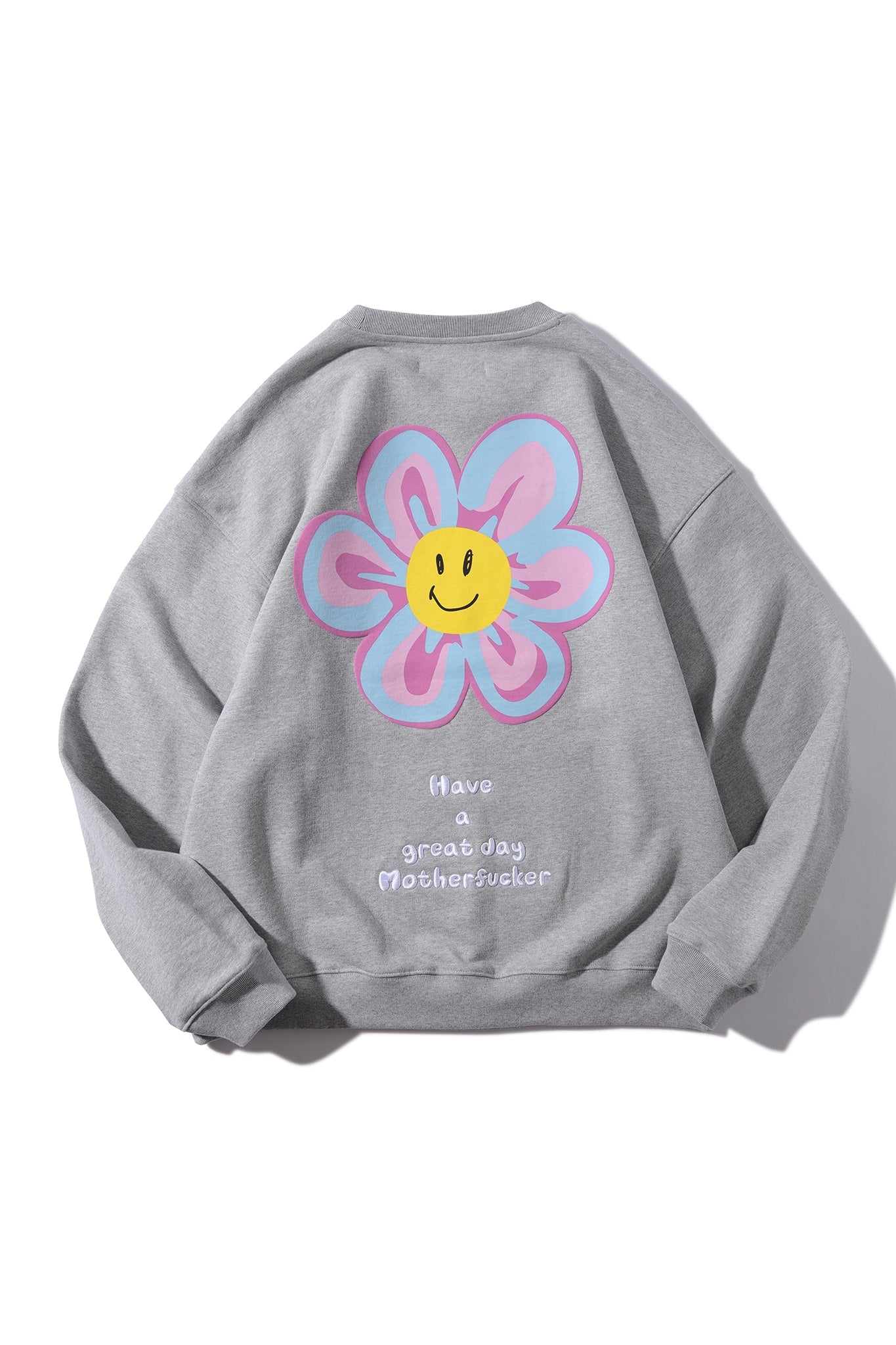 MACRO FLOWER CREWNECK GREY Acupuncture
