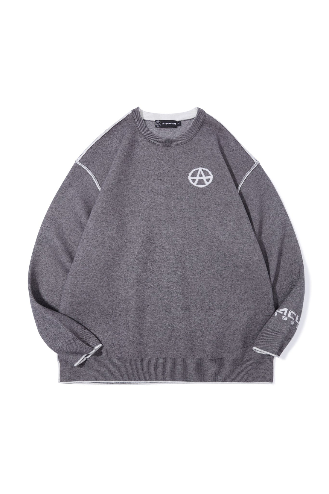 MOTTO SWEATER GREY Acupuncture