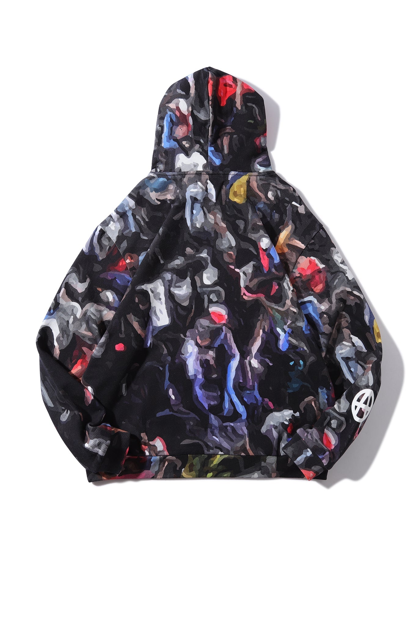 RIOT HOODIE MIXED BLACK Acupuncture