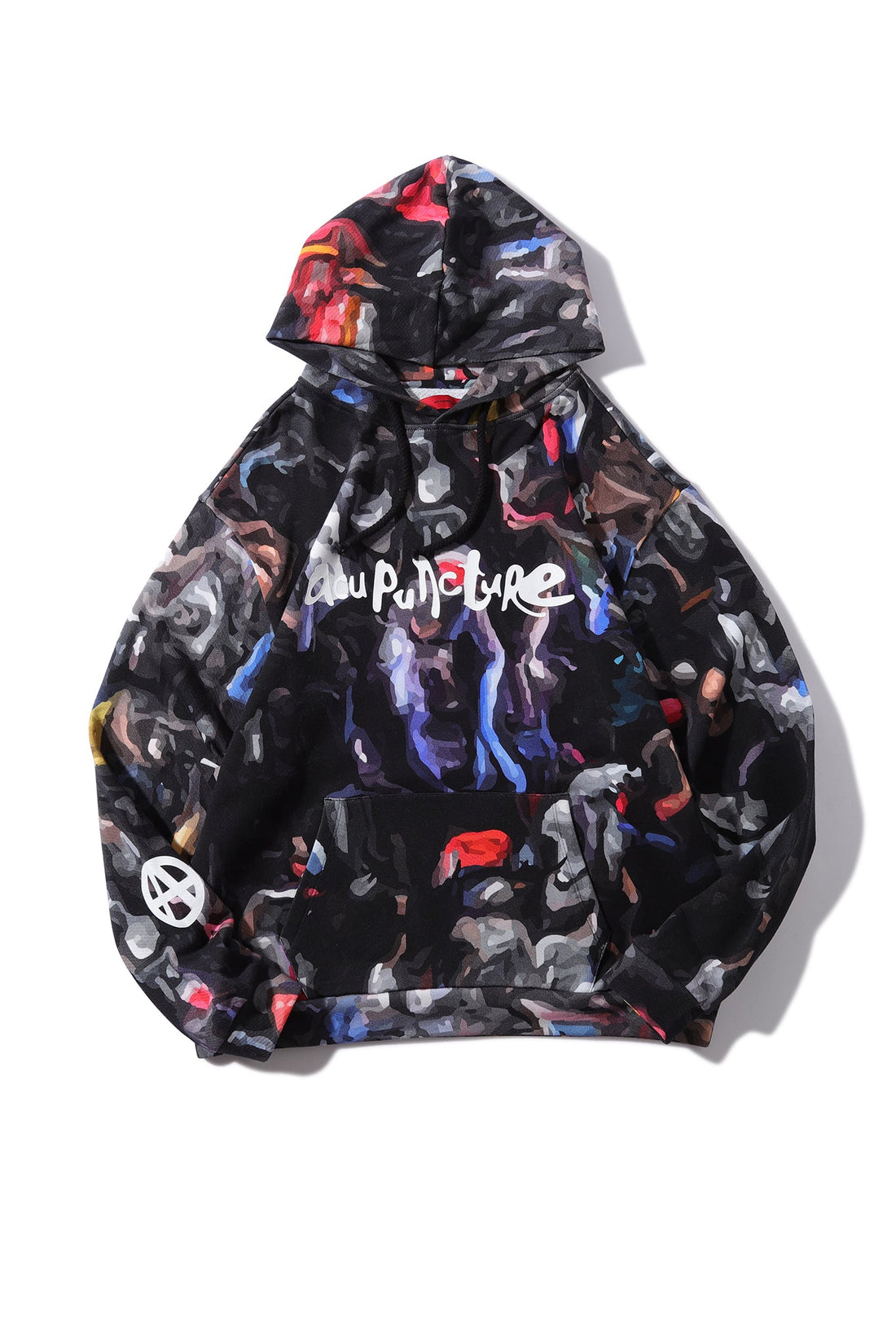 RIOT HOODIE MIXED BLACK Acupuncture