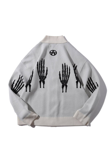 SKELETON HAND CARDIGAN CREAM Acupuncture