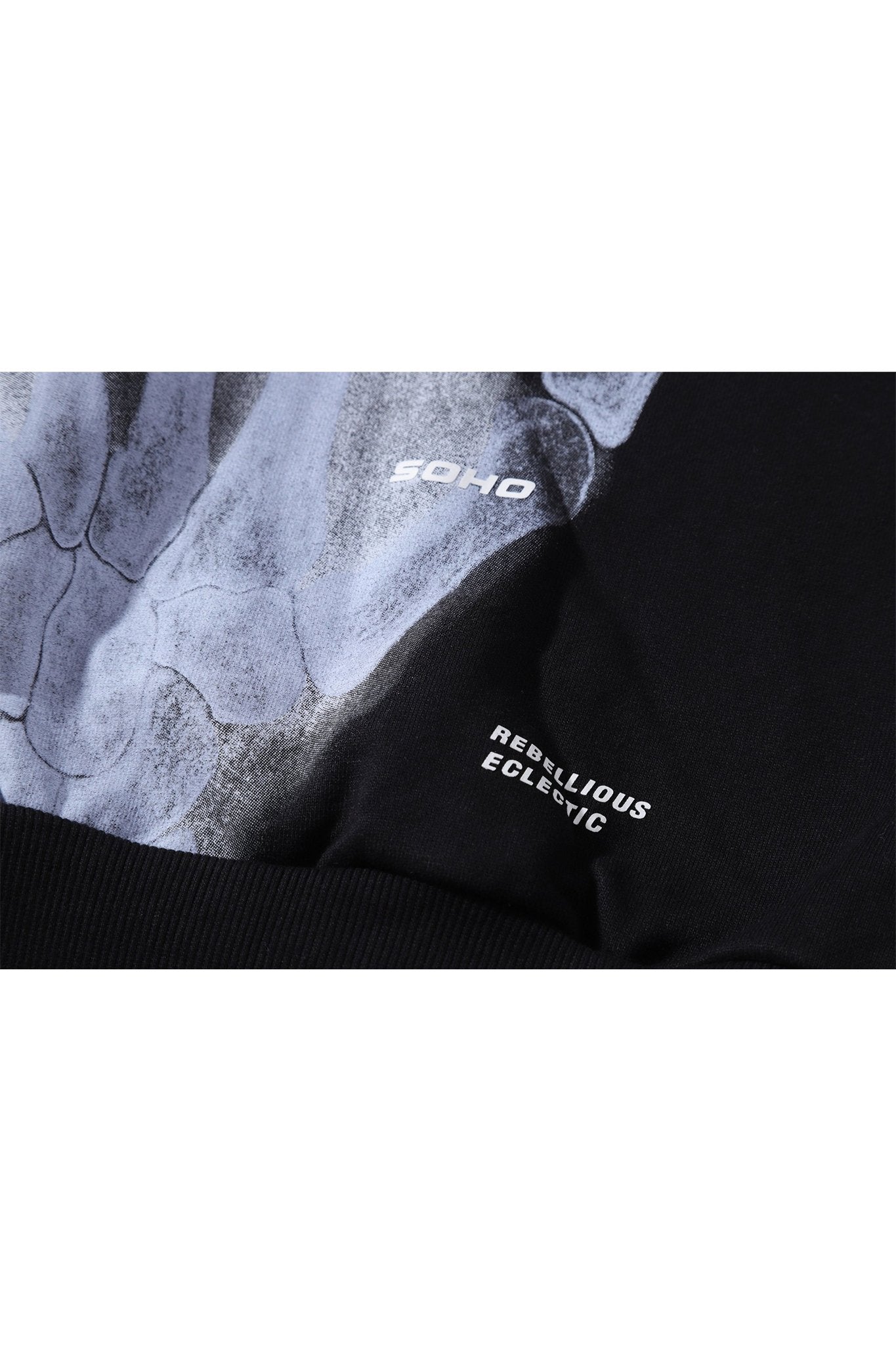 SKELETON HAND HOODIE BLACK Acupuncture