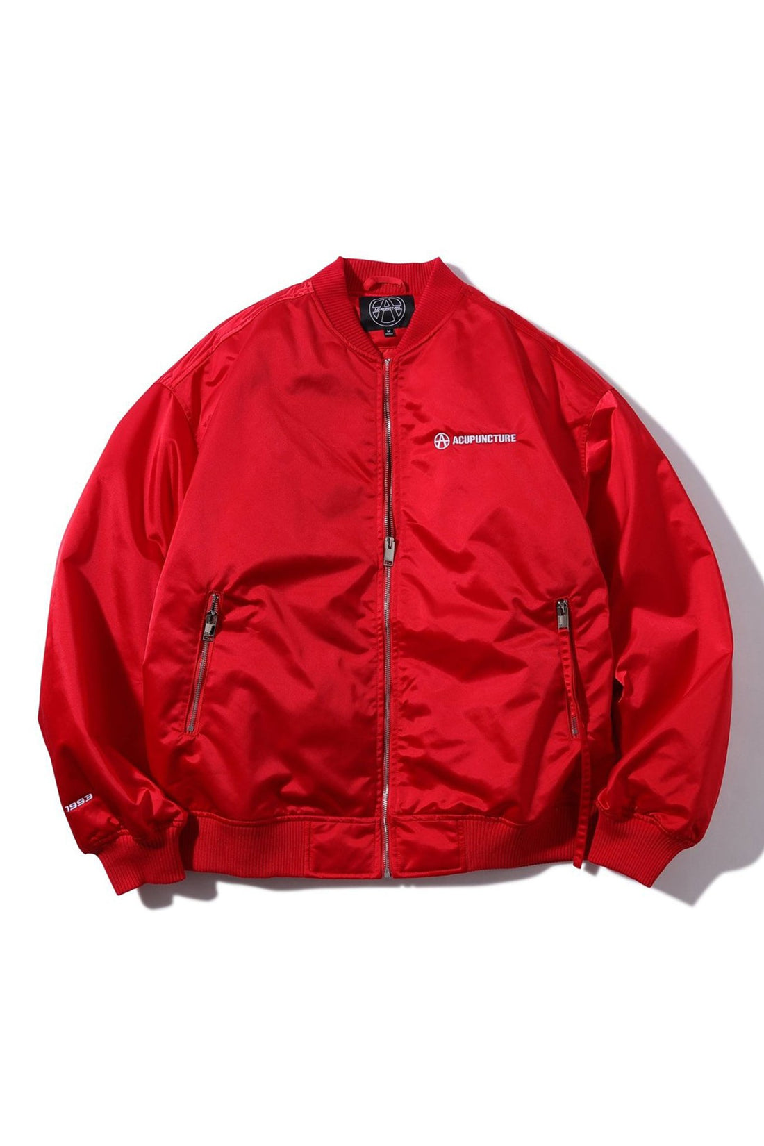 SKELETON HANDS BOMBER RED Acupuncture