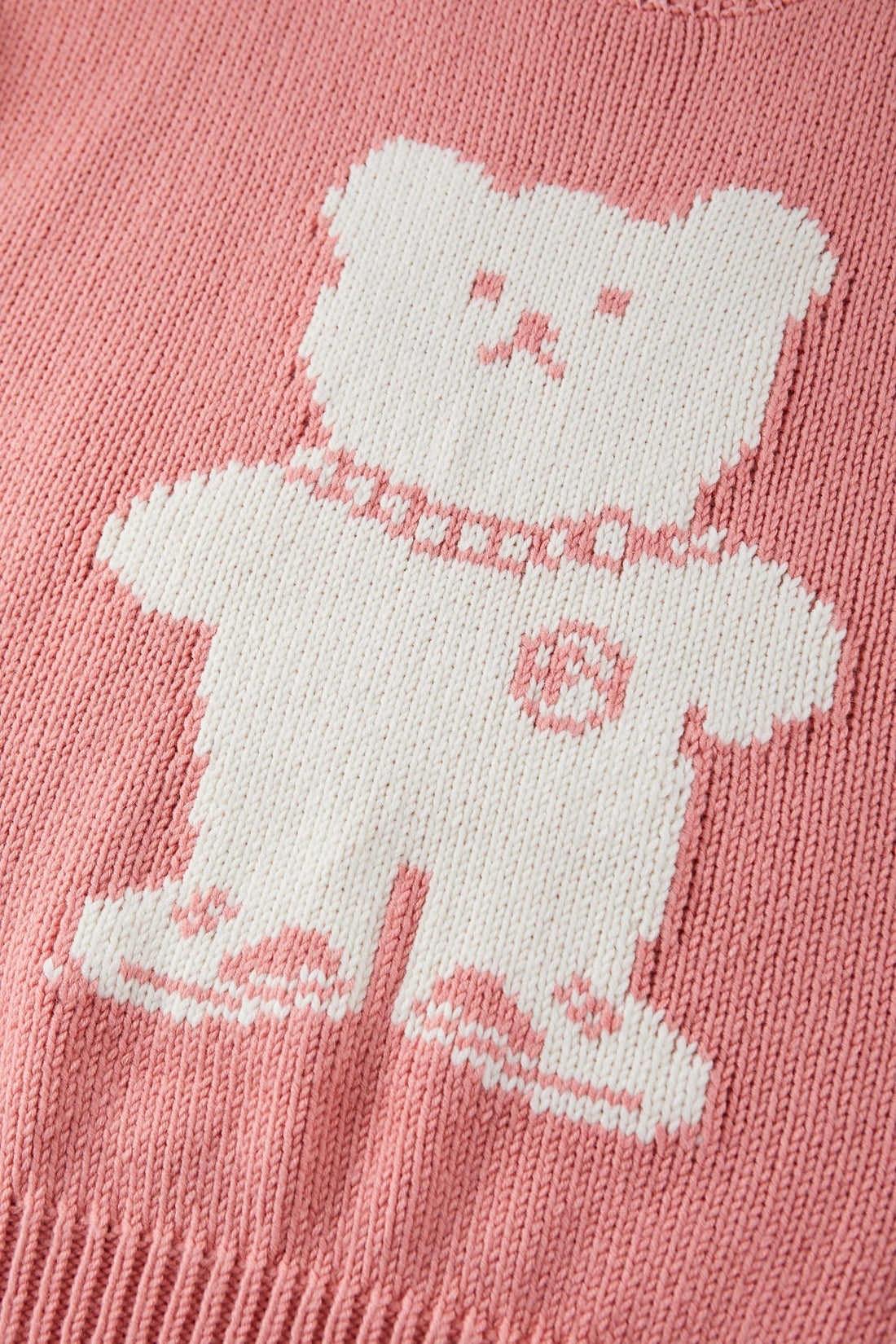SKETCHY BEAR SWEATER PINK Acupuncture