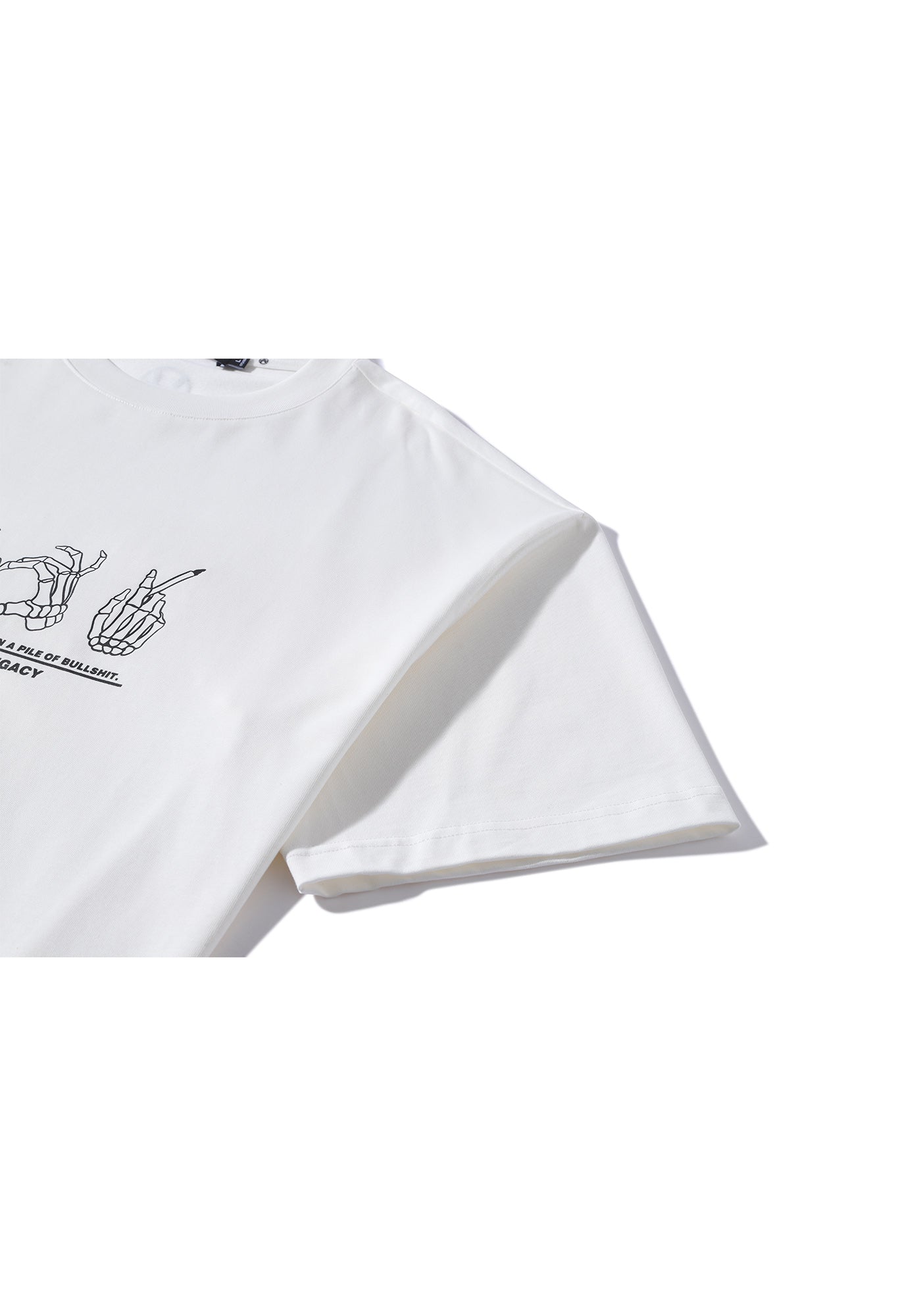 SKULL HEART TSHIRT WHITE Acupuncture