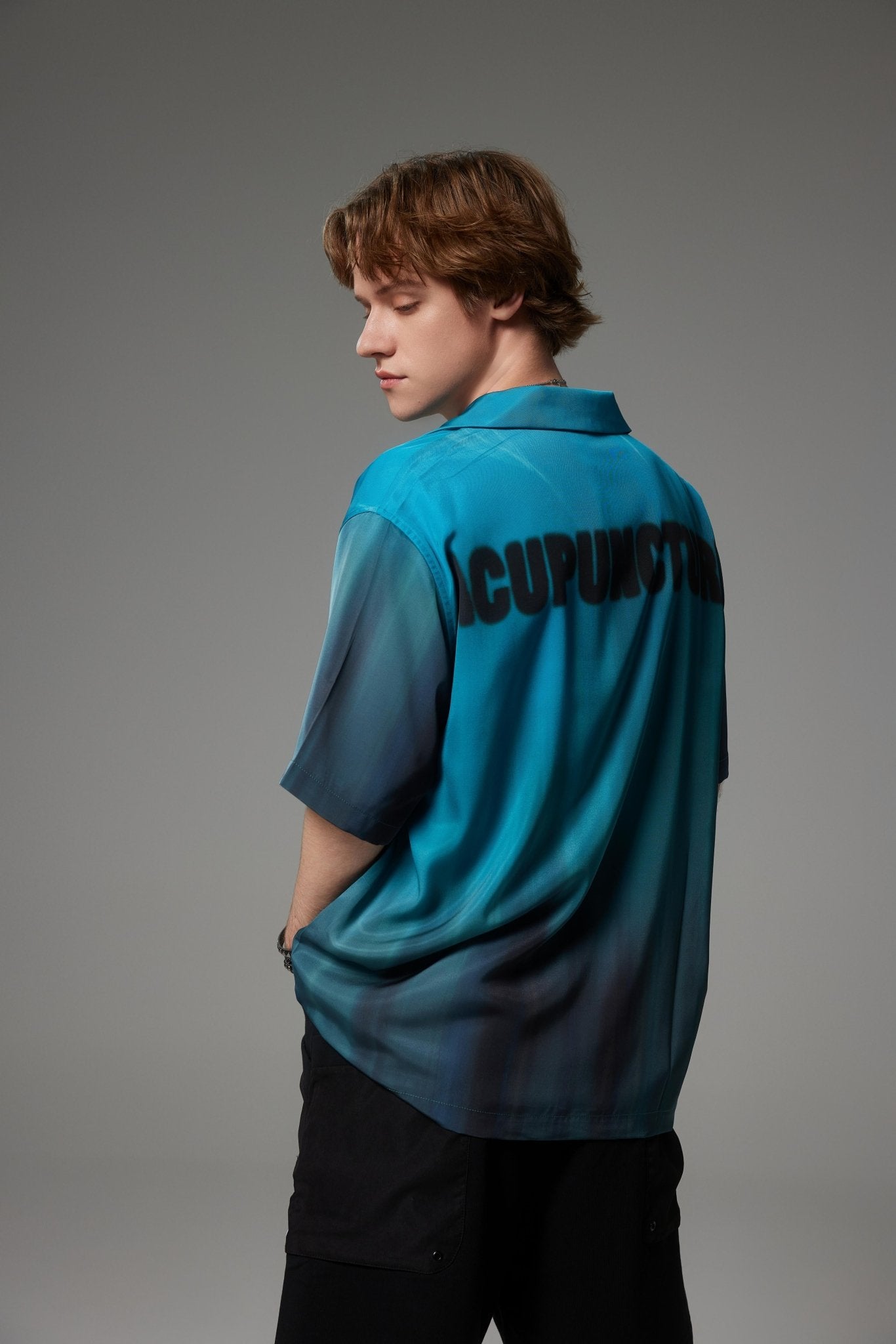 SKYLINE SHIRT MIXED BLUE Acupuncture