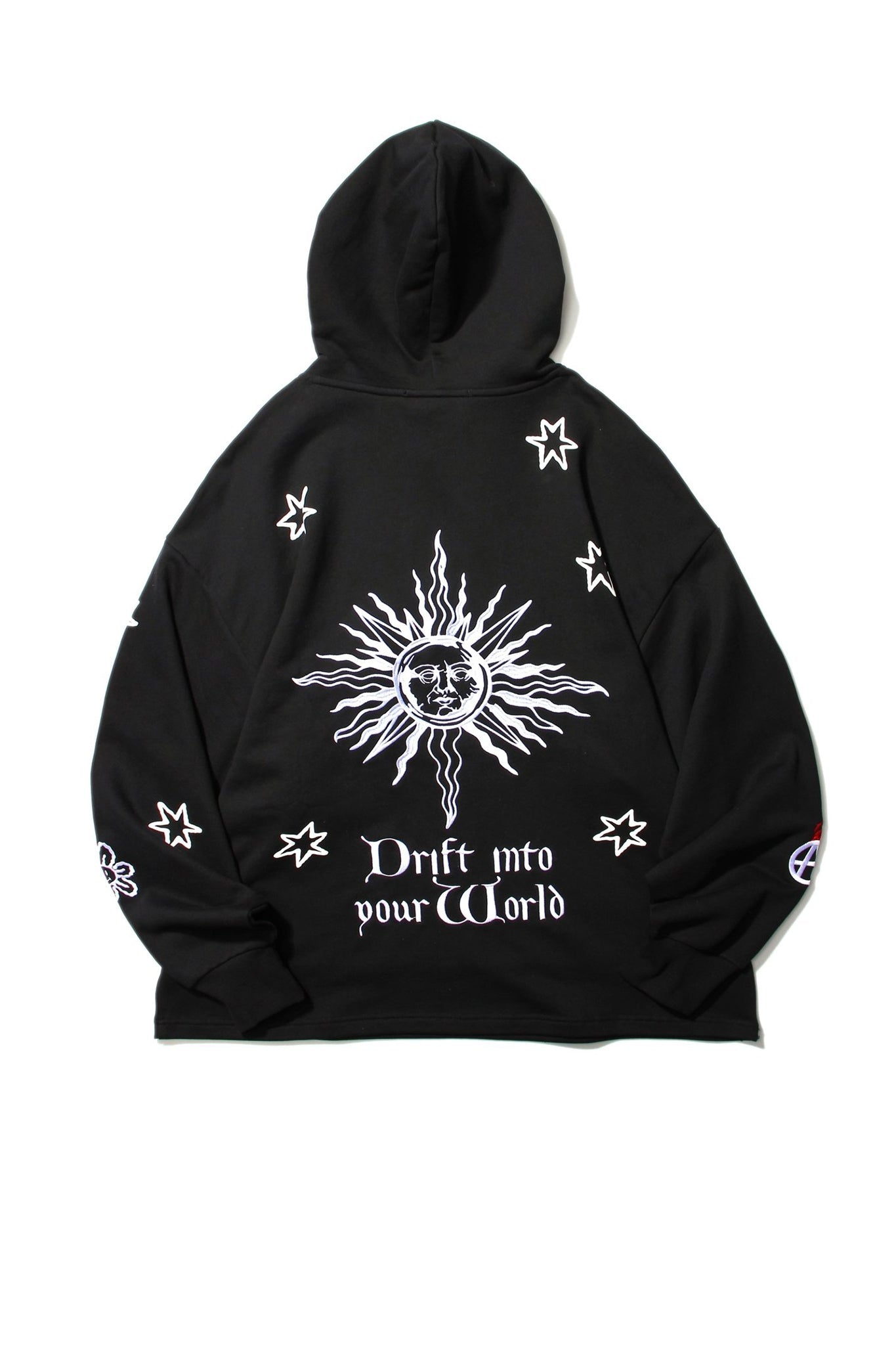 STAR MOON HOODIE BLACK Acupuncture